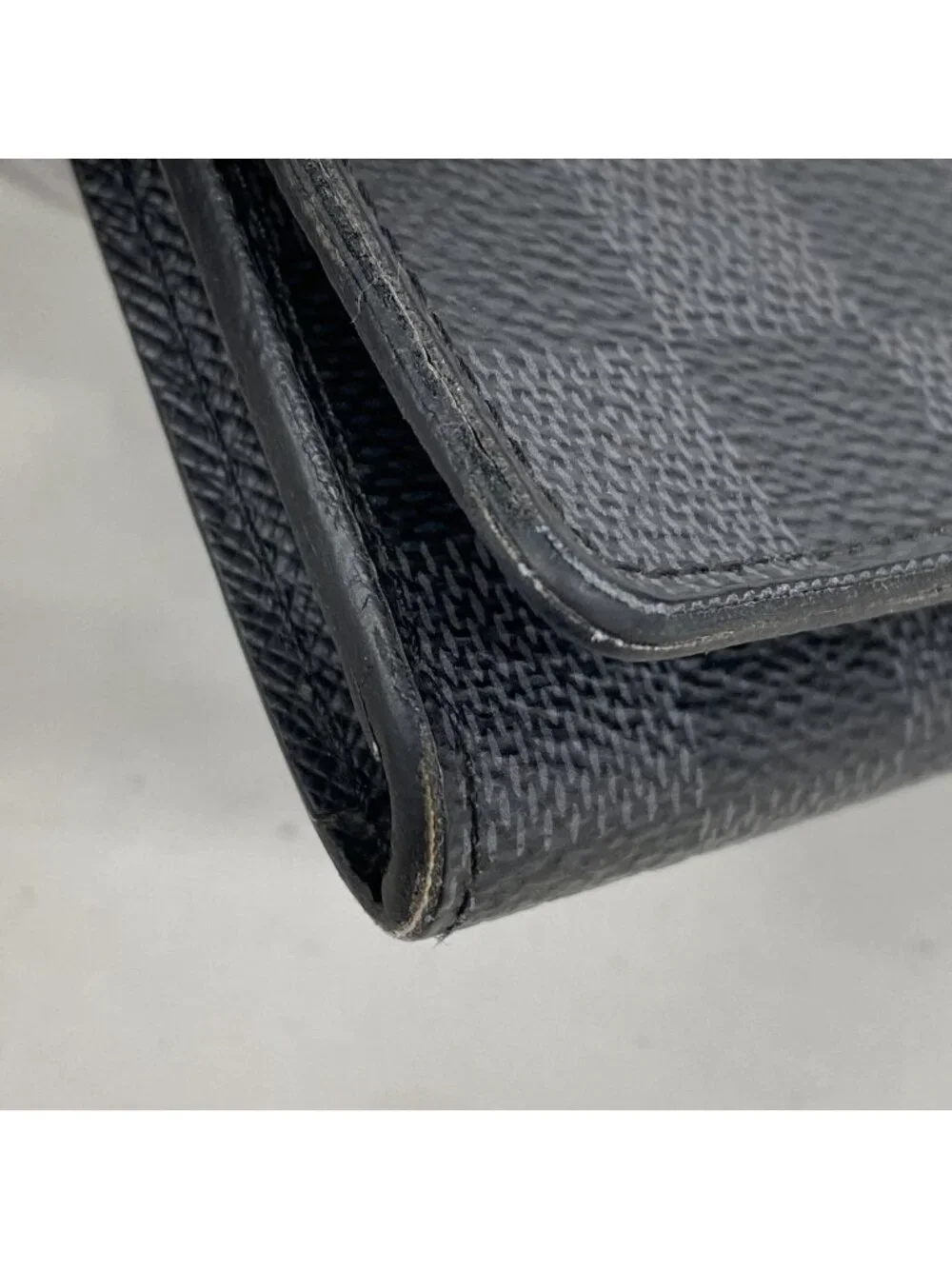 Louis Vuitton Card Case Damier Graphite Envelope Business Holder Black